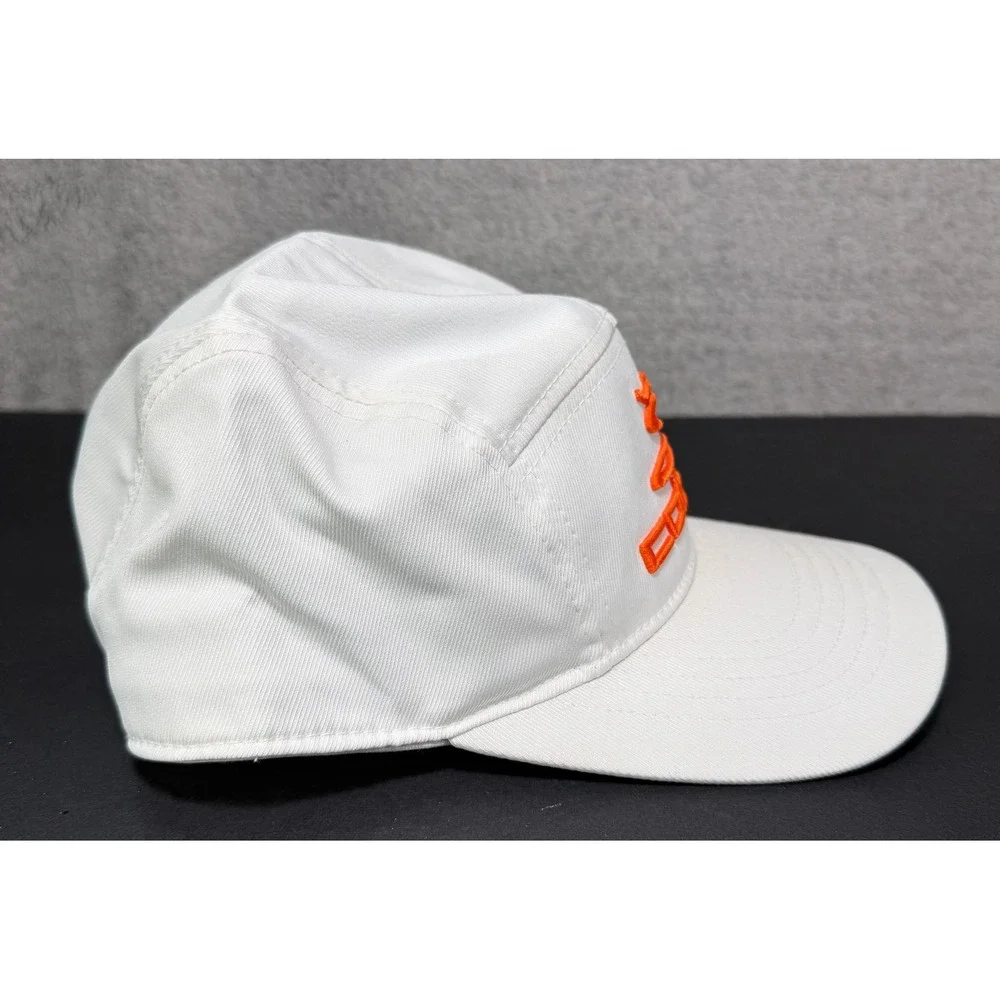 Cobra Golf Hat Mens White Orange Embroidered 5 Panel Snapback Cap 110 Flexfit
